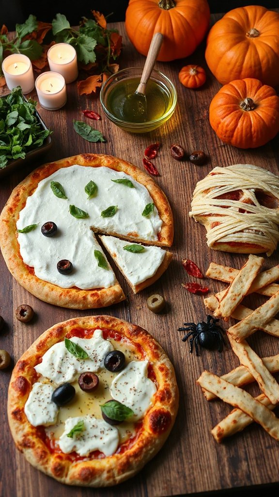 creamy halloween themed pizza creamy halloween themed pizza