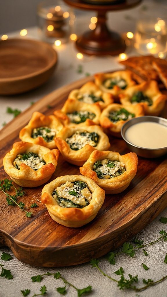 creamy spinach artichoke bites