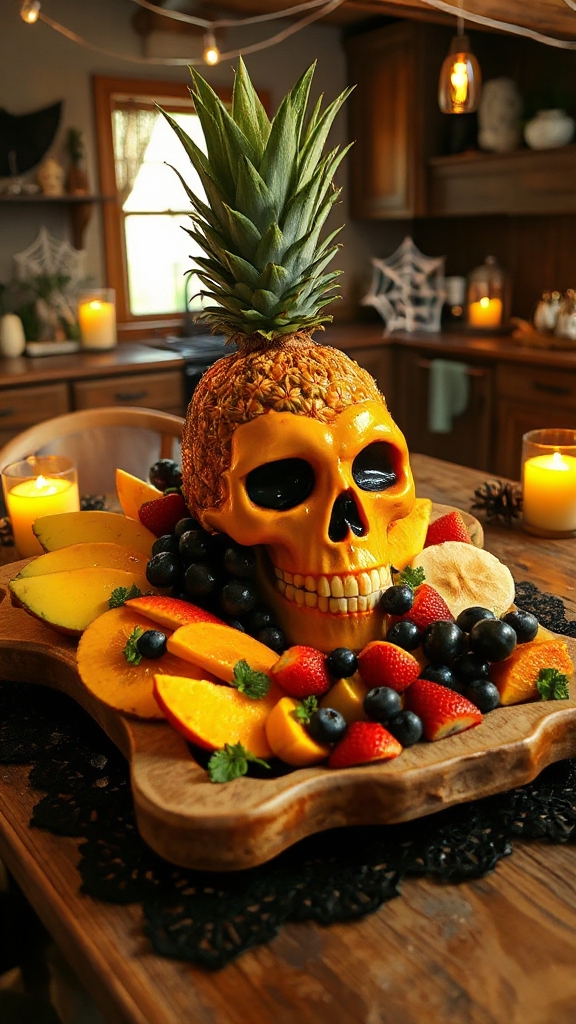 creative halloween fruit platter