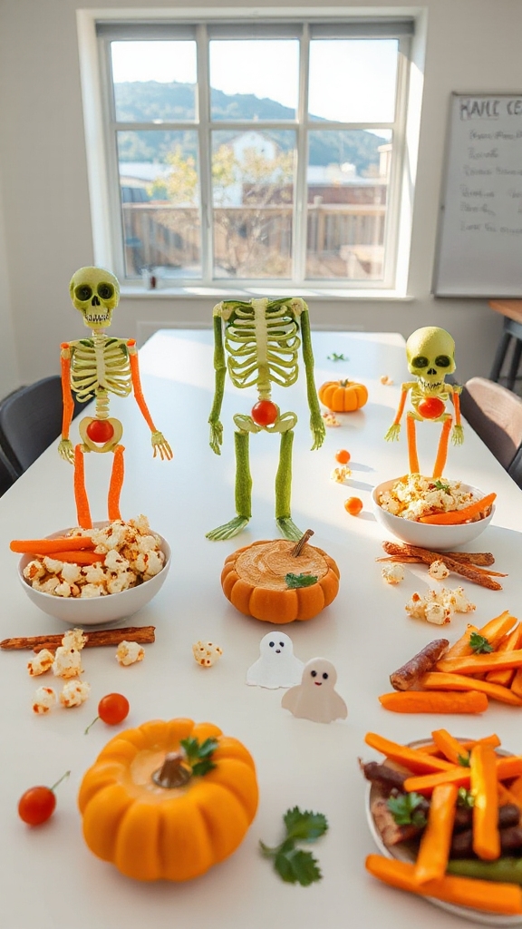 creative halloween veggie snack
