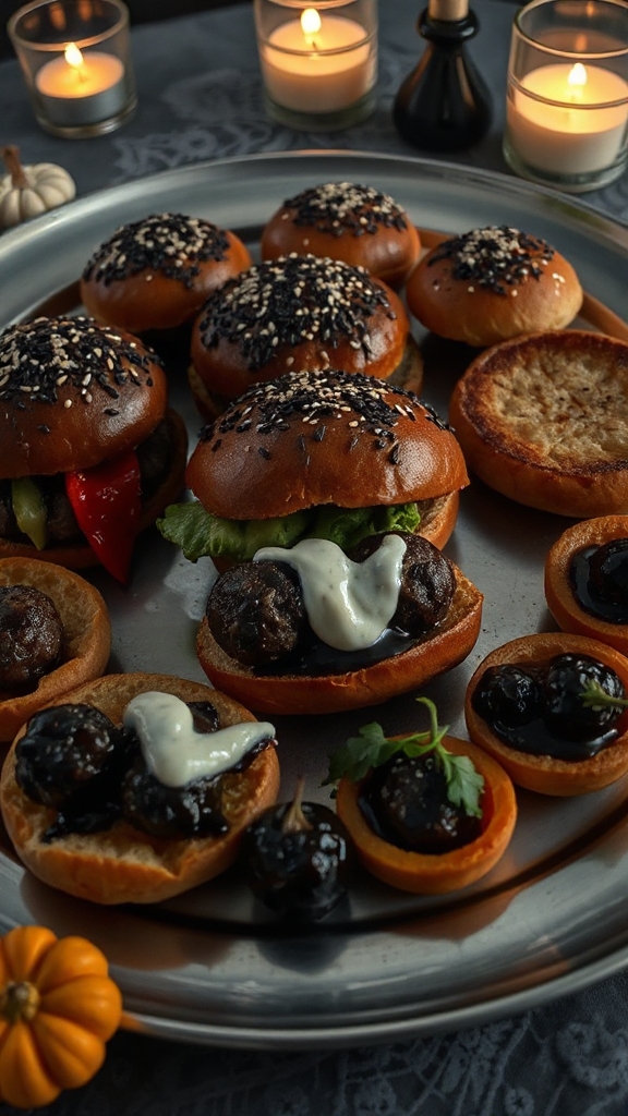 creepy black meatballs recipe