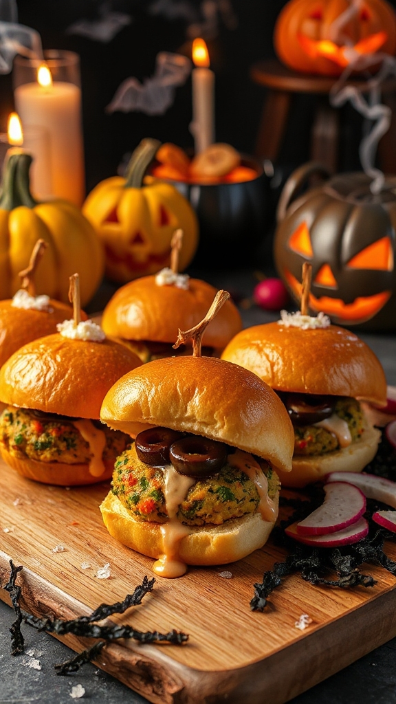 creepy crab cake sliders