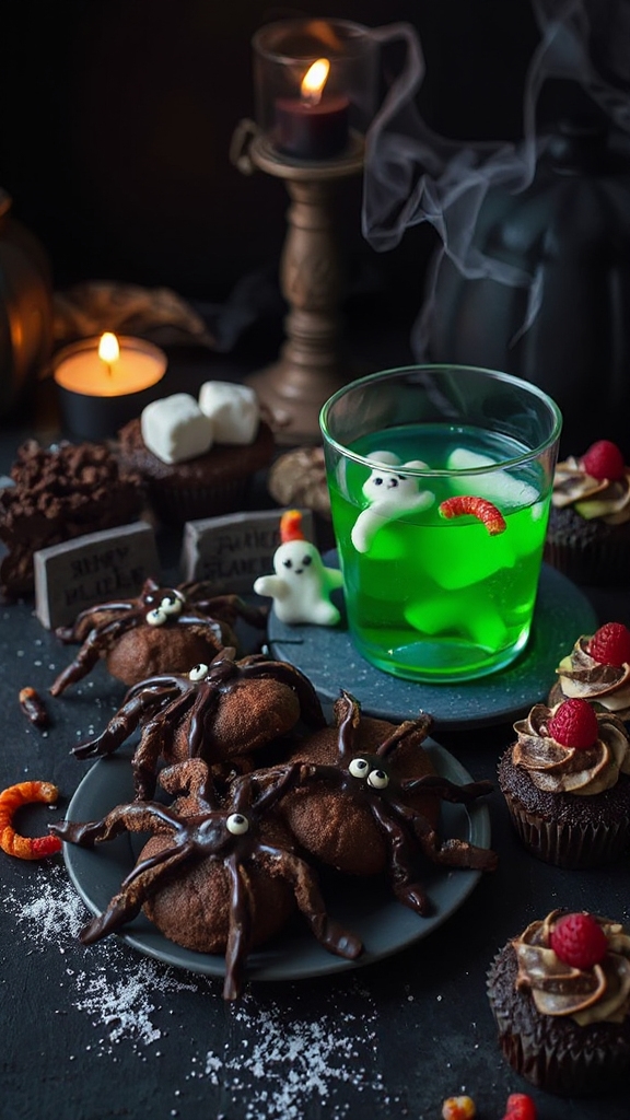 creepy crawly halloween cookies