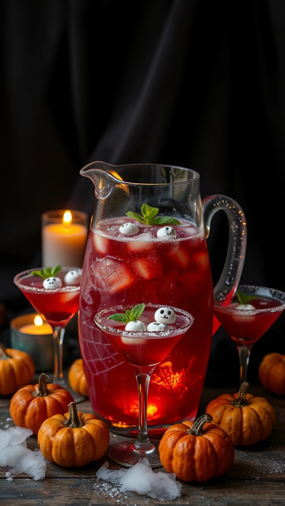 creepy festive halloween cocktail