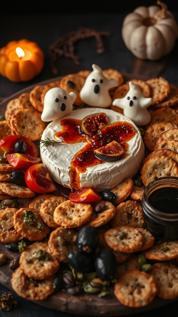 creepy halloween cheese platter