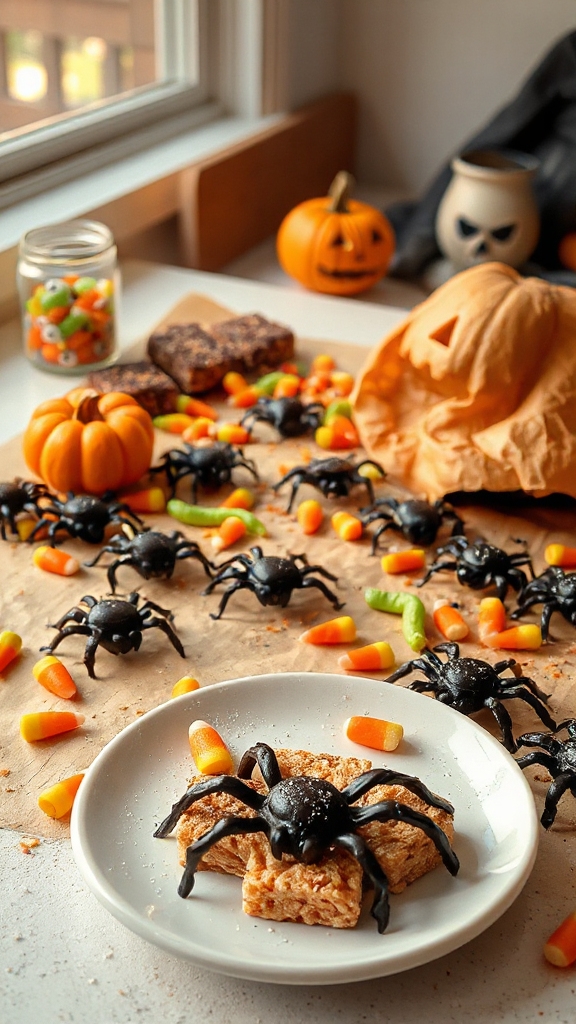 creepy halloween rice treats