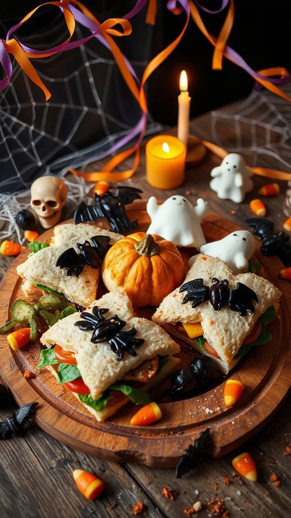 creepy halloween sandwich treats