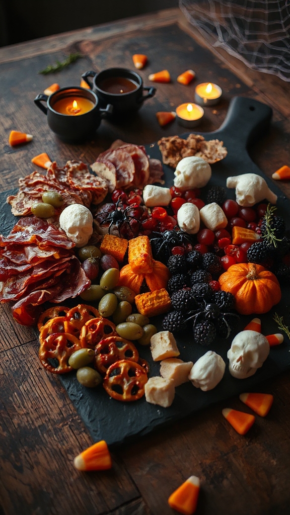creepy halloween snack platter