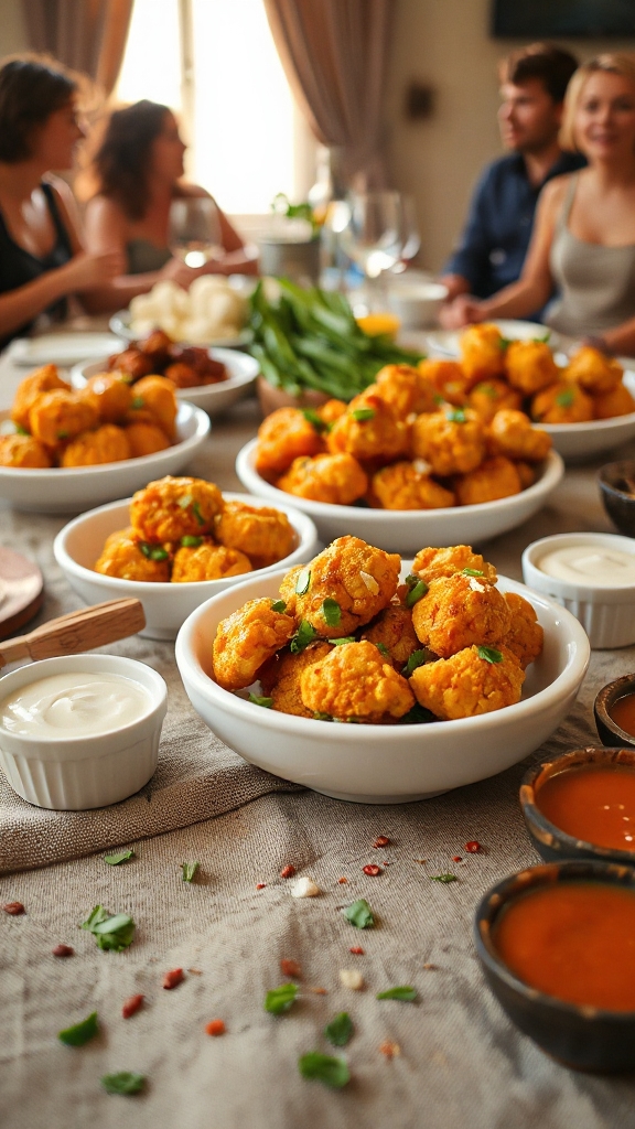 crispy buffalo cauliflower bites