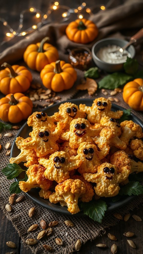 crispy cauliflower halloween bites crispy cauliflower halloween bites