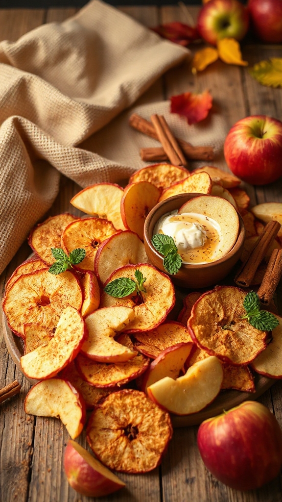 crispy cinnamon apple snacks