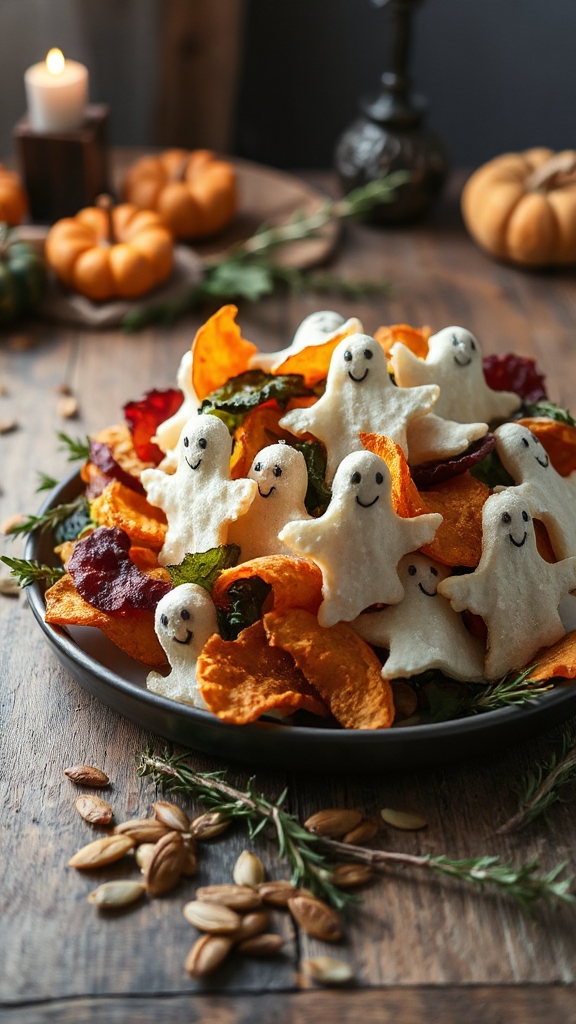 crispy colorful halloween snack