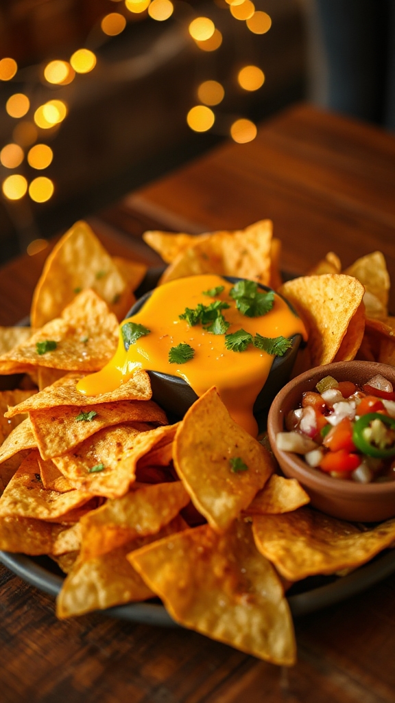 crispy nachos with cheese