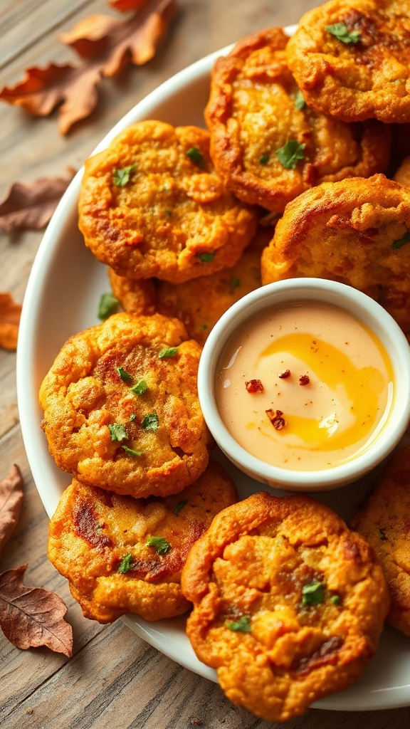 crispy pumpkin fritters appetizer