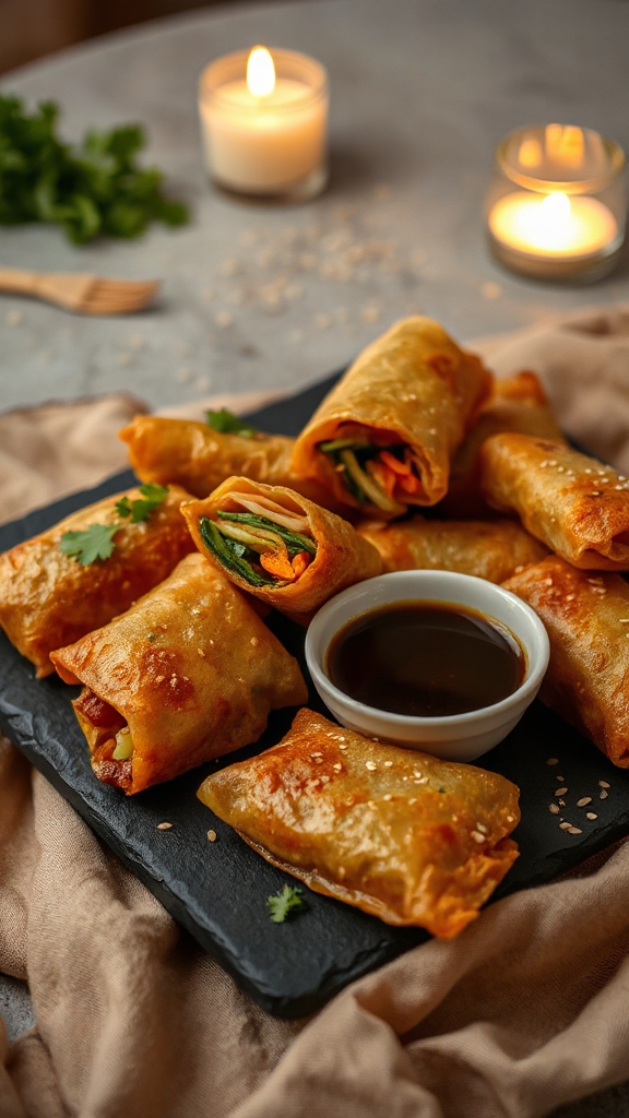 crispy vegetable spring rolls