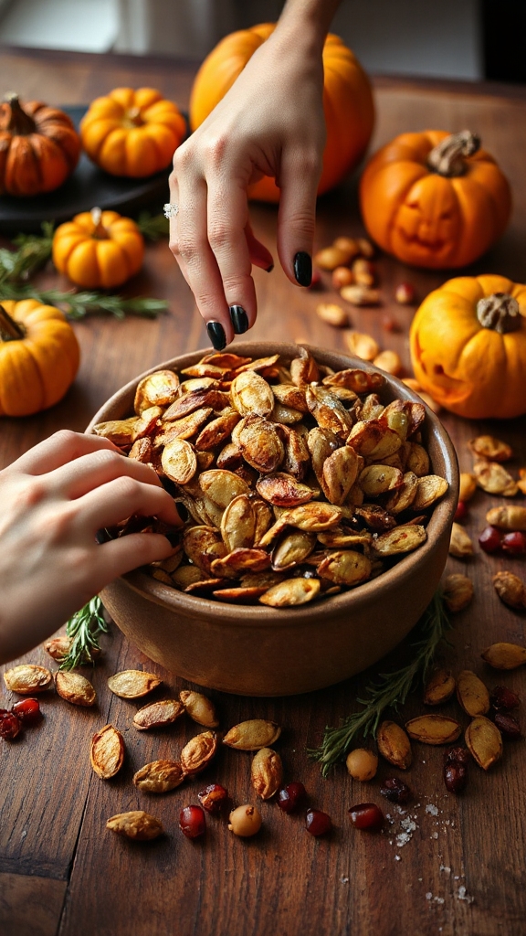 crunchy roasted pumpkin seeds