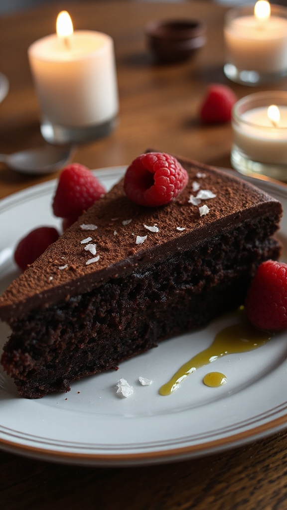 decadent dark chocolate cake