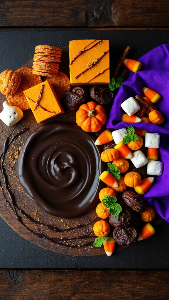 decadent halloween dessert platter