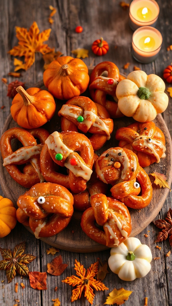 delicious pumpkin pretzel bites