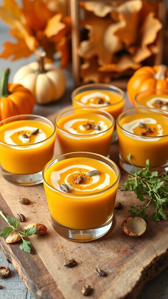 delicious pumpkin soup shots