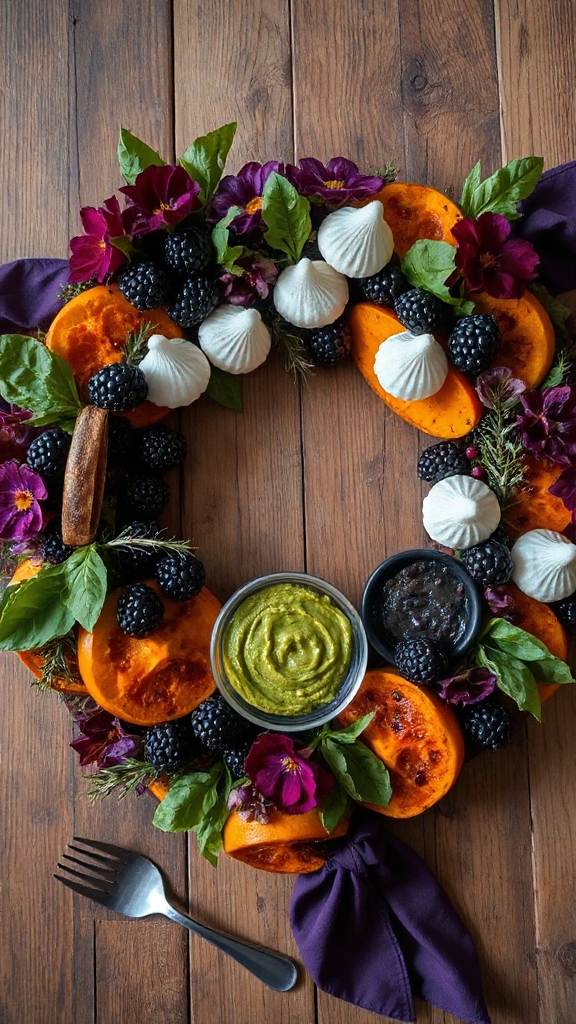 eerie edible wreath ingredients