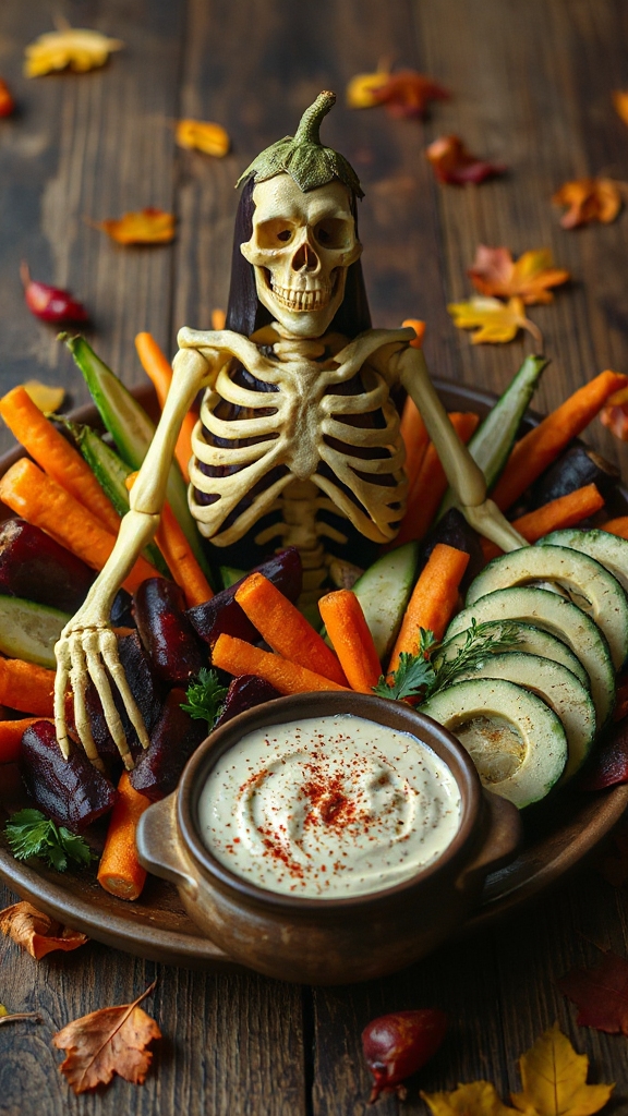 eerie eggplant skeleton dish