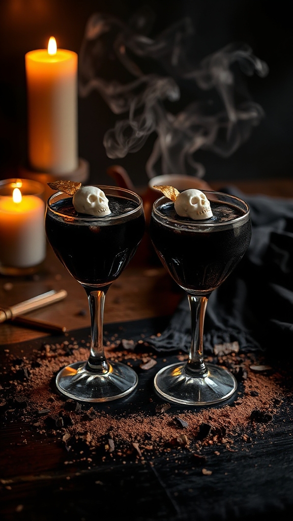 elegant halloween espresso cocktail