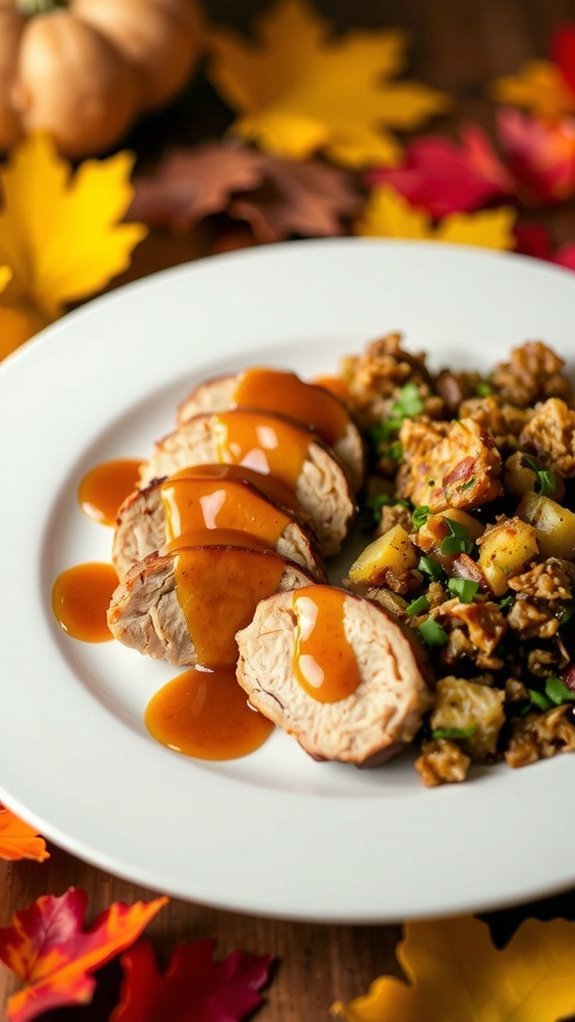 elegant plating with glaze