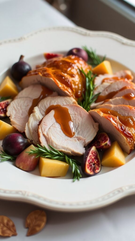 elegant platter with herbs
