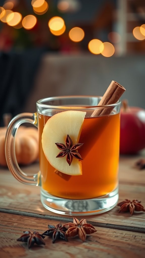 elegant spiced cider presentation