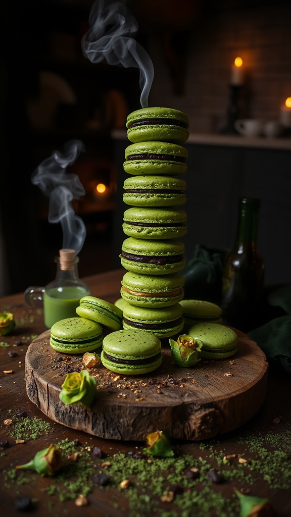 enchanting matcha macarons recipe