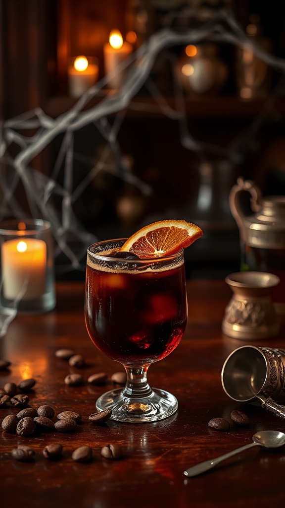 espresso infused negroni cocktail