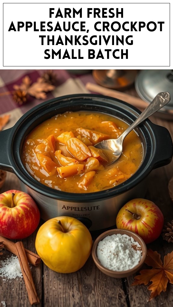 Farm‑Fresh Applesauce, Crockpot Thanksgiving Small‑Batch