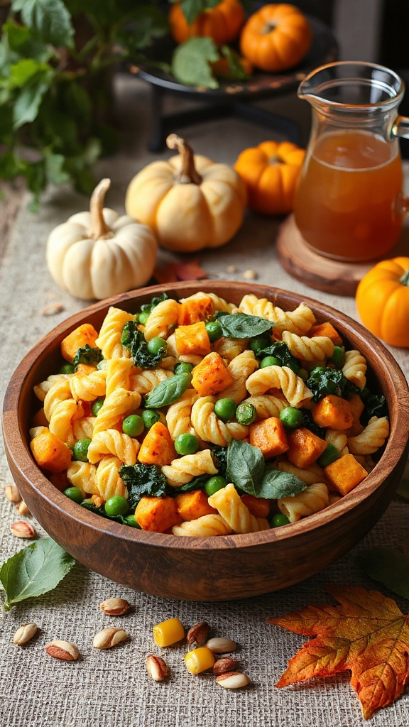 festive autumn pasta salad