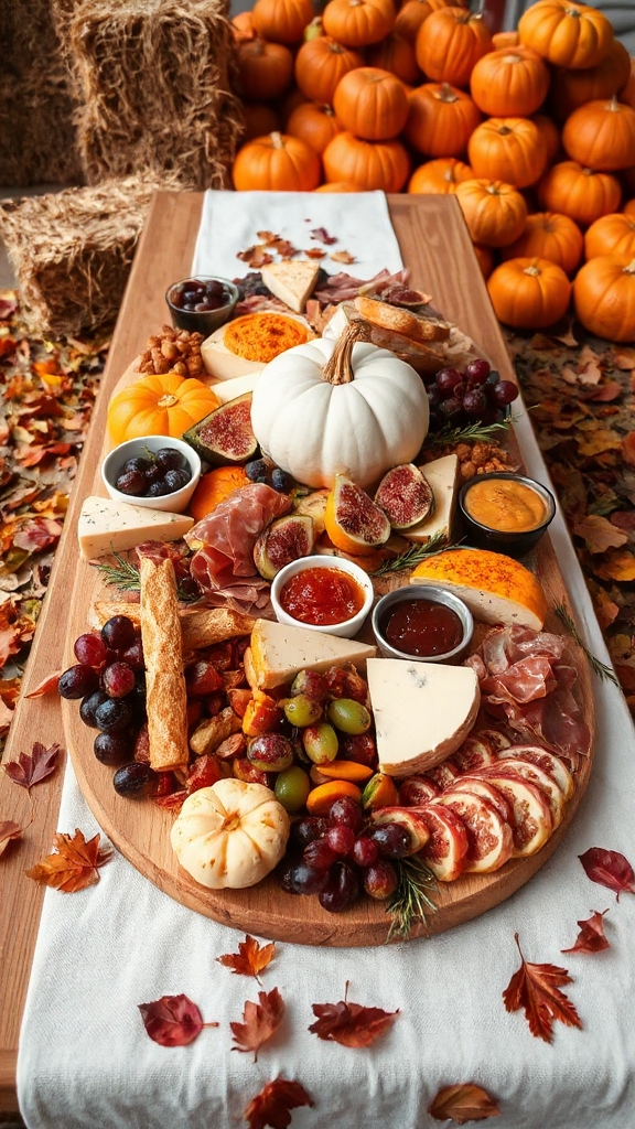 festive autumn snack platter