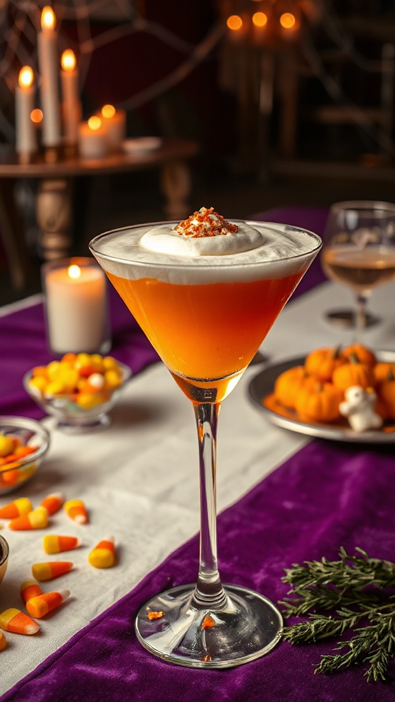 festive candy corn martini