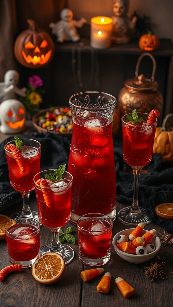 festive halloween cocktail punch
