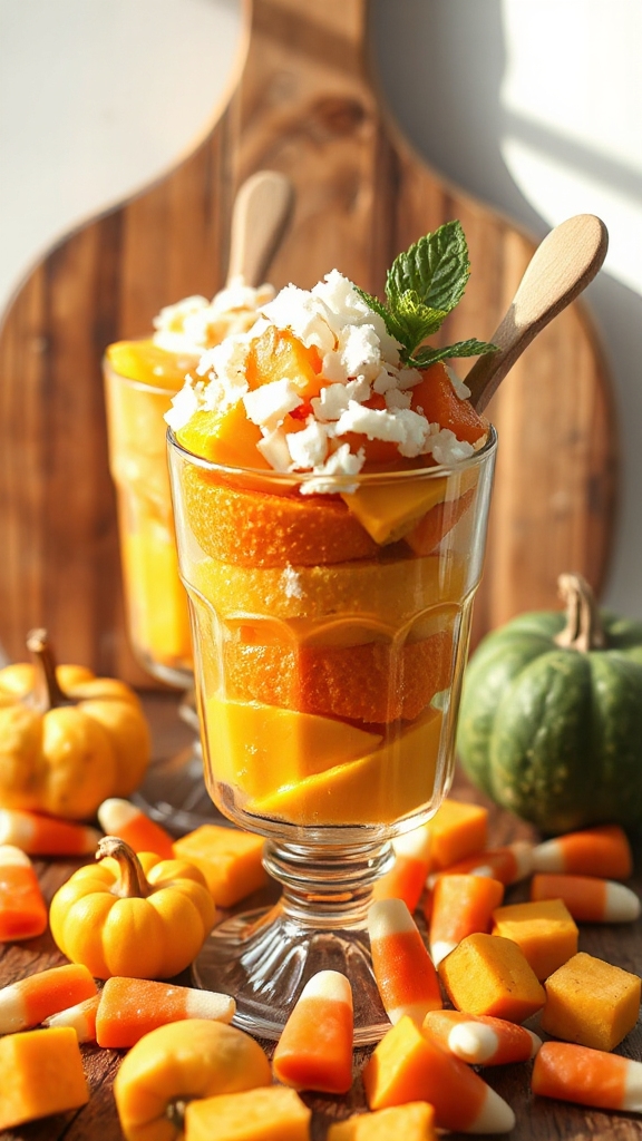 festive halloween fruit cups