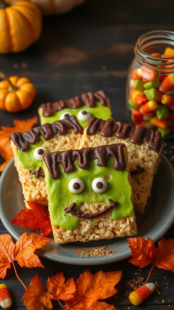 festive halloween rice krispies