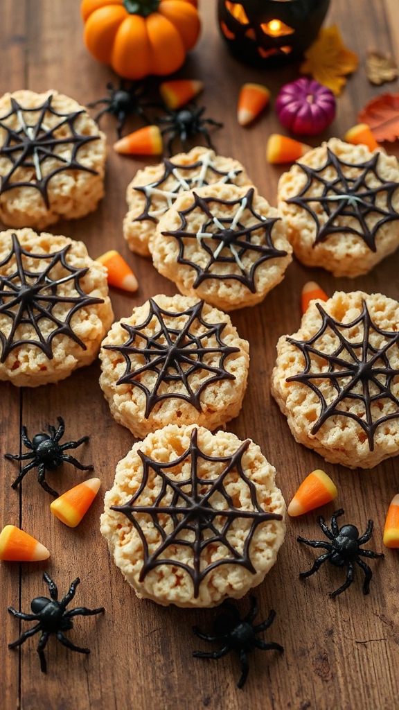 festive halloween rice treats
