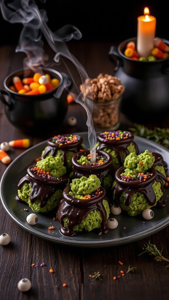 festive halloween rice treats