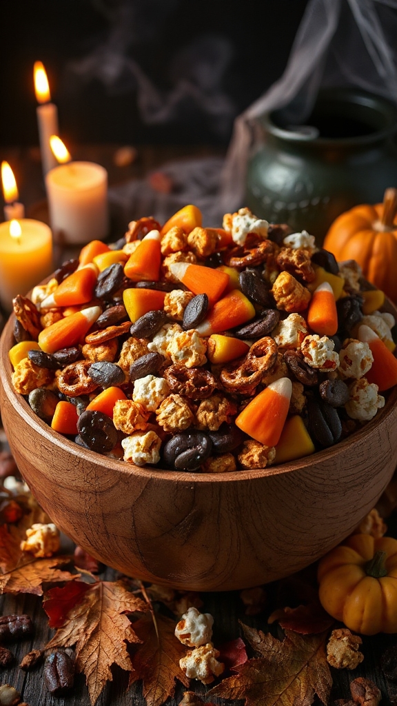 festive halloween snack mix