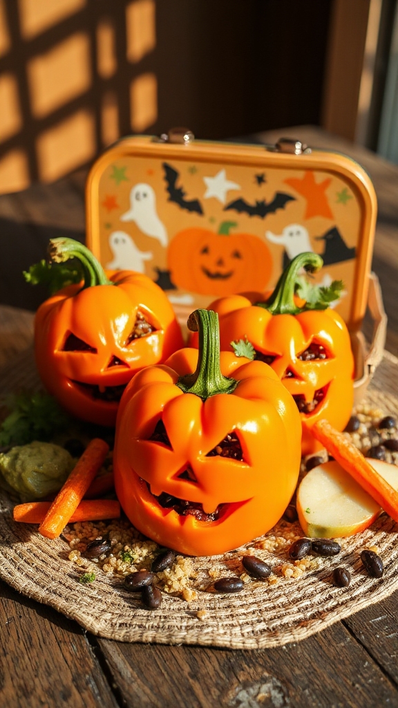 festive halloween stuffed peppers