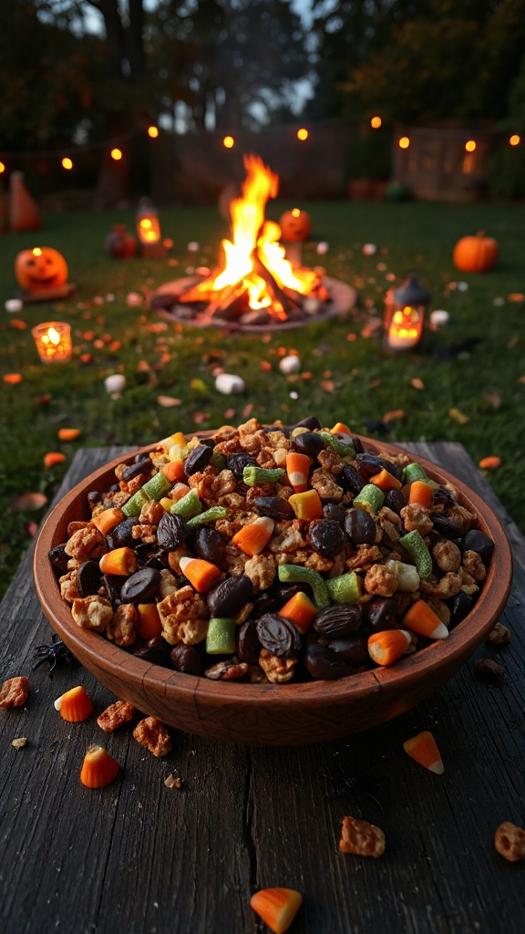 festive halloween trail mix