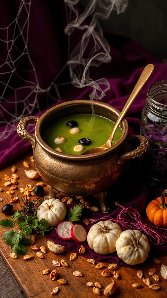 festive halloween vegetable soup
