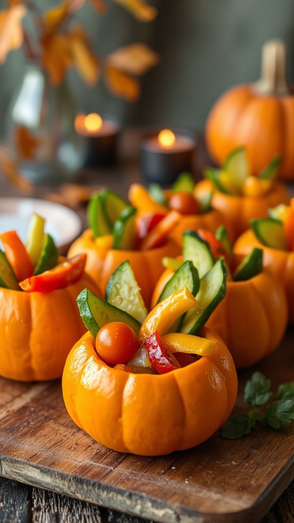 festive healthy veggie cups