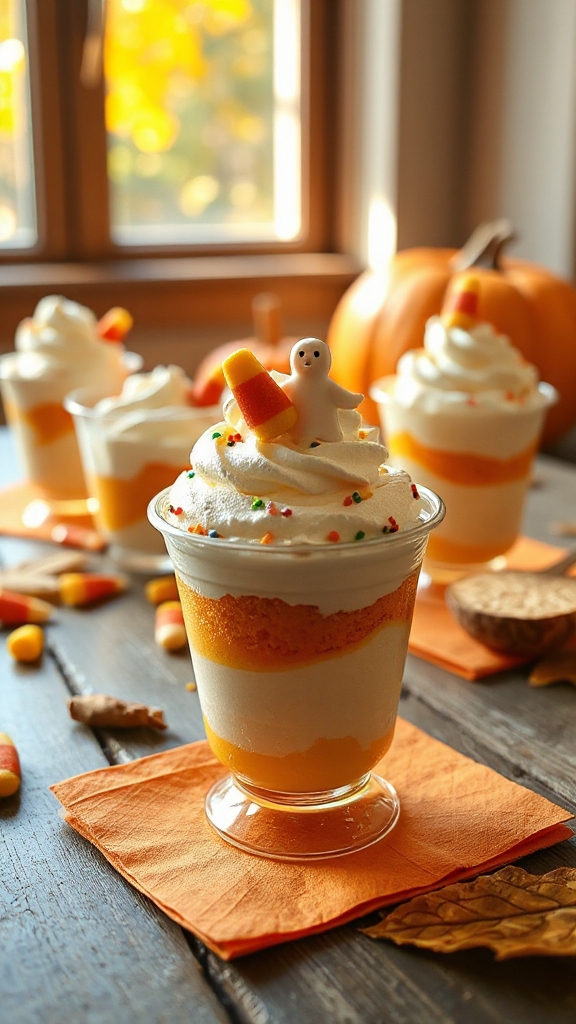 festive layered candy parfaits