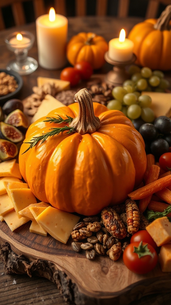 festive pumpkin cheese spread