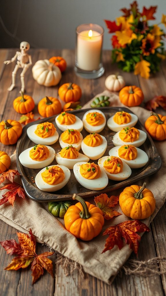 festive pumpkin deviled eggs festive pumpkin deviled eggs