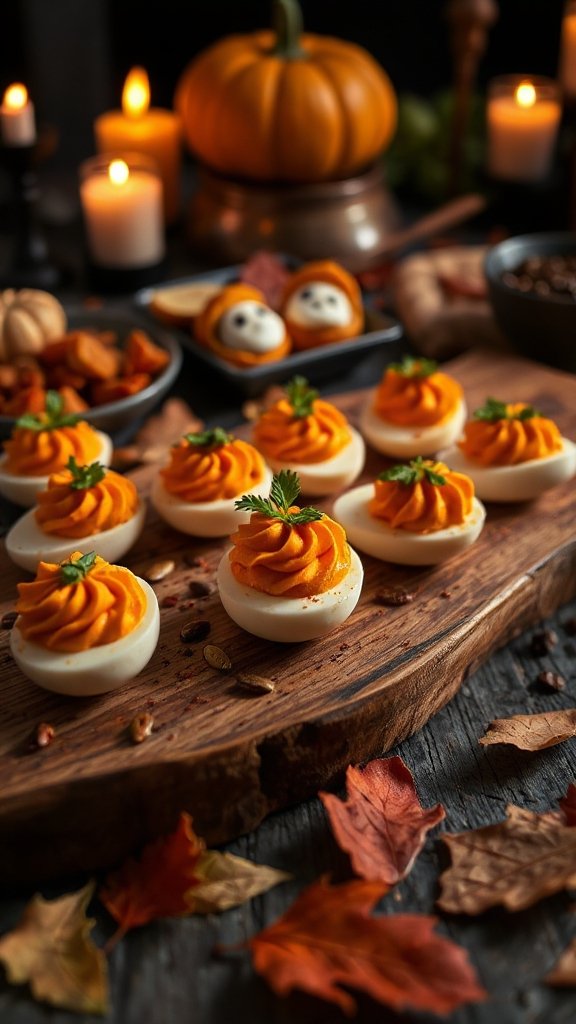festive pumpkin deviled eggs festive pumpkin deviled eggs